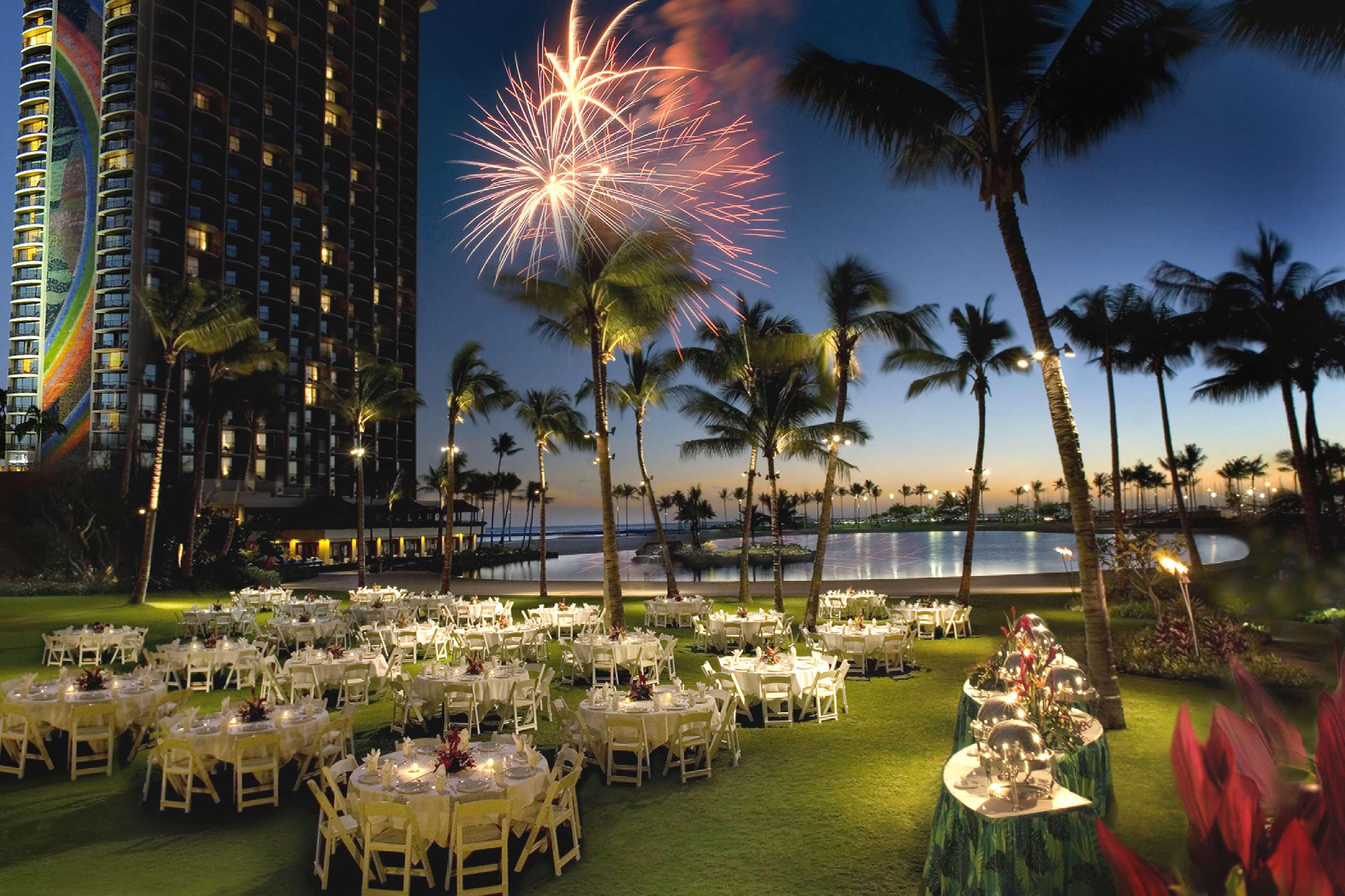 Hilton Hawaiian Village Waikiki Beach Resort Honolulu Restaurace fotografie